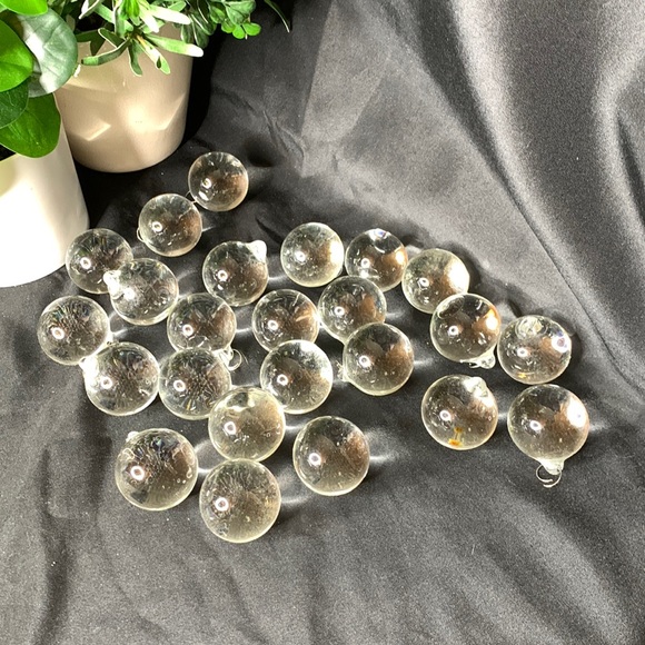 Accents Set Of 22 Smooth Round Glass Chandeliers Pendants Prism